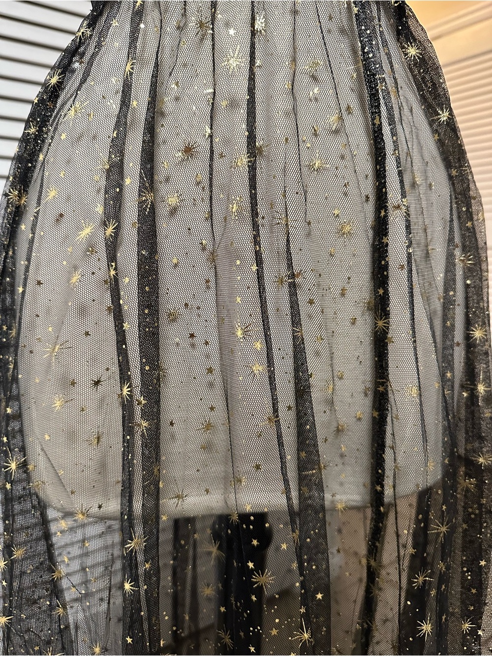 Sheer Black Star-Embellished Maxi Skirt - Picture 2 of 6